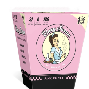 Blazy Susan Pre Rolled Cones – 1¼ Size Pink – 6/pack