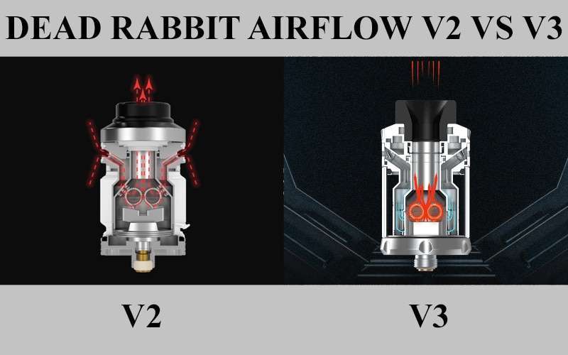 Dead Rabbit RTA v2 vs Dead Rabbit RTA v3 air flow