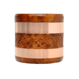 EC420 Weaving Wood Style 63mm 4 Piece Grinder – Orange/Copper
