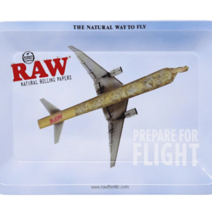 RAW Metal Rolling Tray – 7″ x 5″ – Flying High
