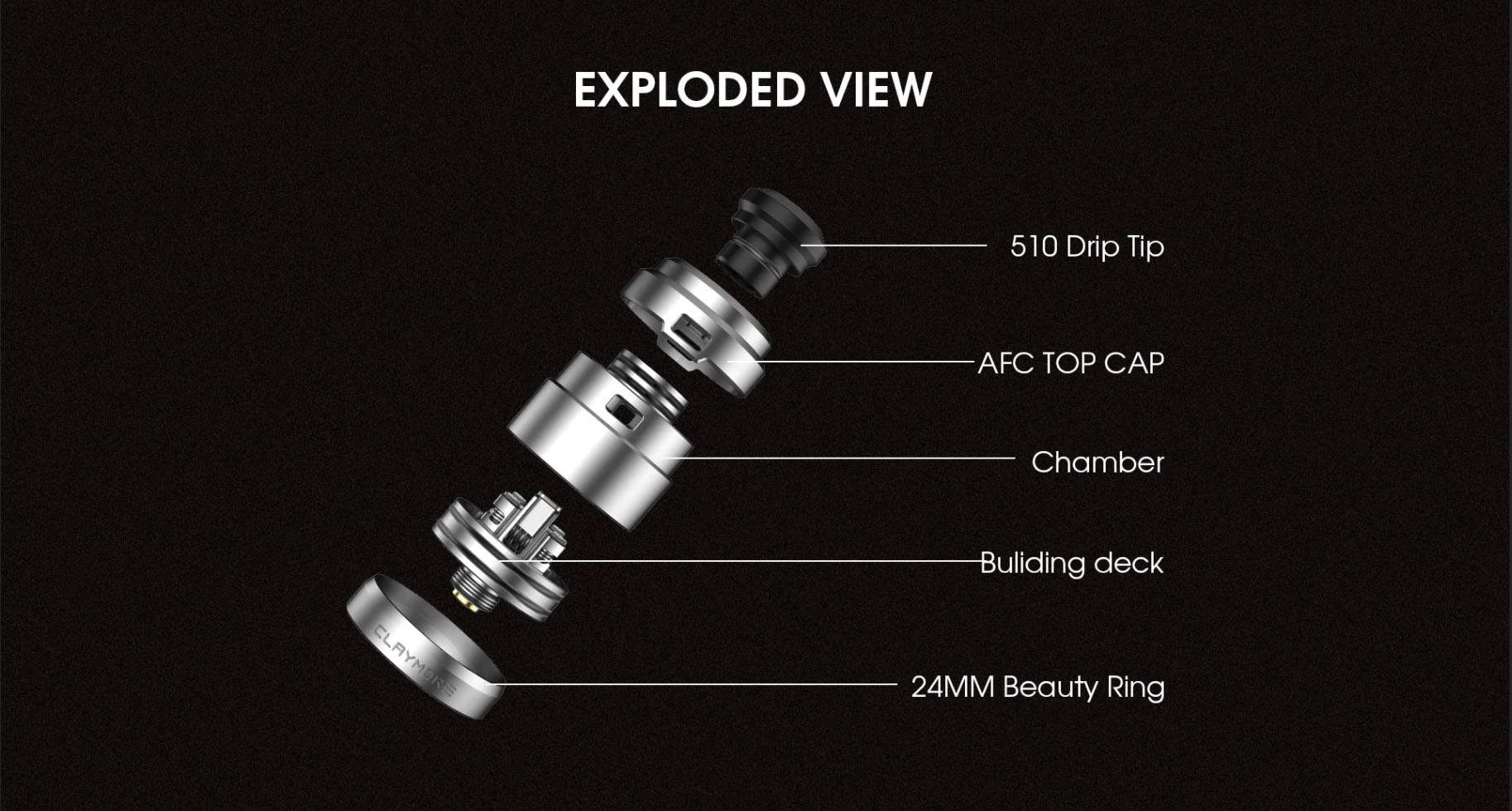 Yachtvape Claymore RDA 22mm-24mm - Image 5