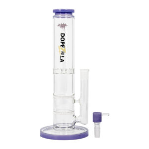 12″ Dopezilla Cerberus Water Pipe – Milky Purple