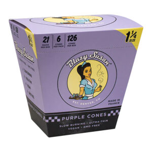 Blazy Susan Pre-Rolled Cones – 1¼ Size Purple – 6/pack