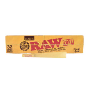 RAW Pre Rolled Cones – 1¼ Size – 32/pk