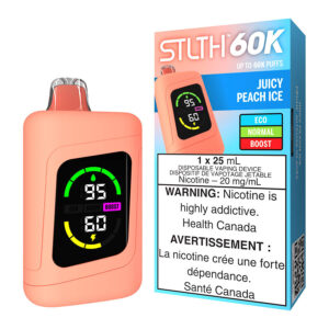 STLTH 60K Disposable Vape Device – Juicy Peach Ice