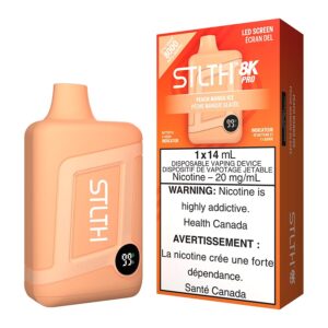 STLTH 8K Pro Disposable Vape Device – Peach Mango Ice