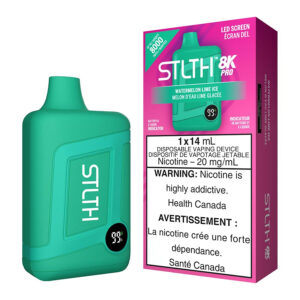 STLTH 8K Pro Disposable Vape Device – Watermelon Lime Ice