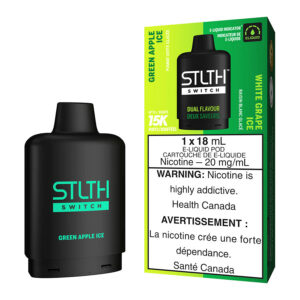 STLTH Switch E-Liquid Pod Pack – Green Apple Ice And White Grape Ice