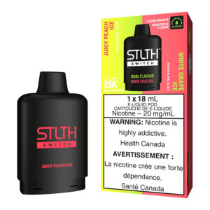 STLTH Switch E-Liquid Pod Pack – Juicy Peach Ice And White Grape Ice