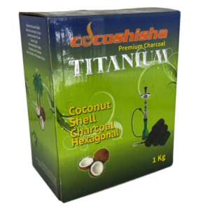 1KG Titanium Shisha Premium Charcoal – Hexagon